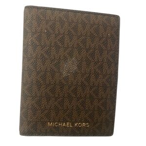 Michael Kors Dark Brown Travel Wallet GUC